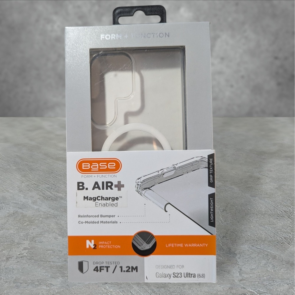 A9. Base B. Air+ Case For‎ Samsung Galaxy S23 Ultra Clear MagCharge Enabled